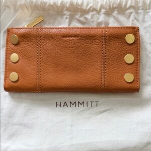 Hammitt 110 North Leather Wallet with Gold Studs